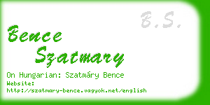 bence szatmary business card